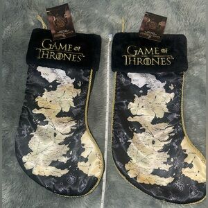 Game Of Thrones Westeros Map Christmas Stocking 19" Kurt Adler HBO Brand NWT